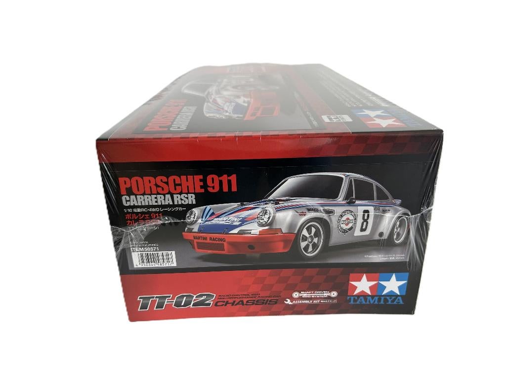 Tamiya 58571 1/10 RC Porsche 911 Carrera RSR TT-02 T58571, Elektro, Nieuw, Ophalen of Verzenden, Schaal 1:10