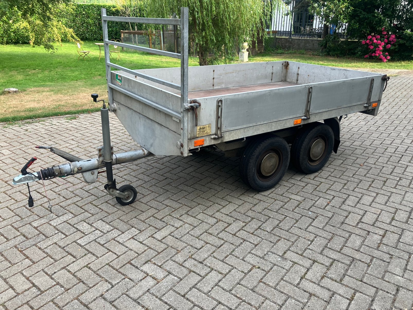 Solide 2000 kg aanhanger aanhangwagen trailer tandemasser, Auto diversen, Aanhangers en Bagagewagens, Ophalen, Gebruikt