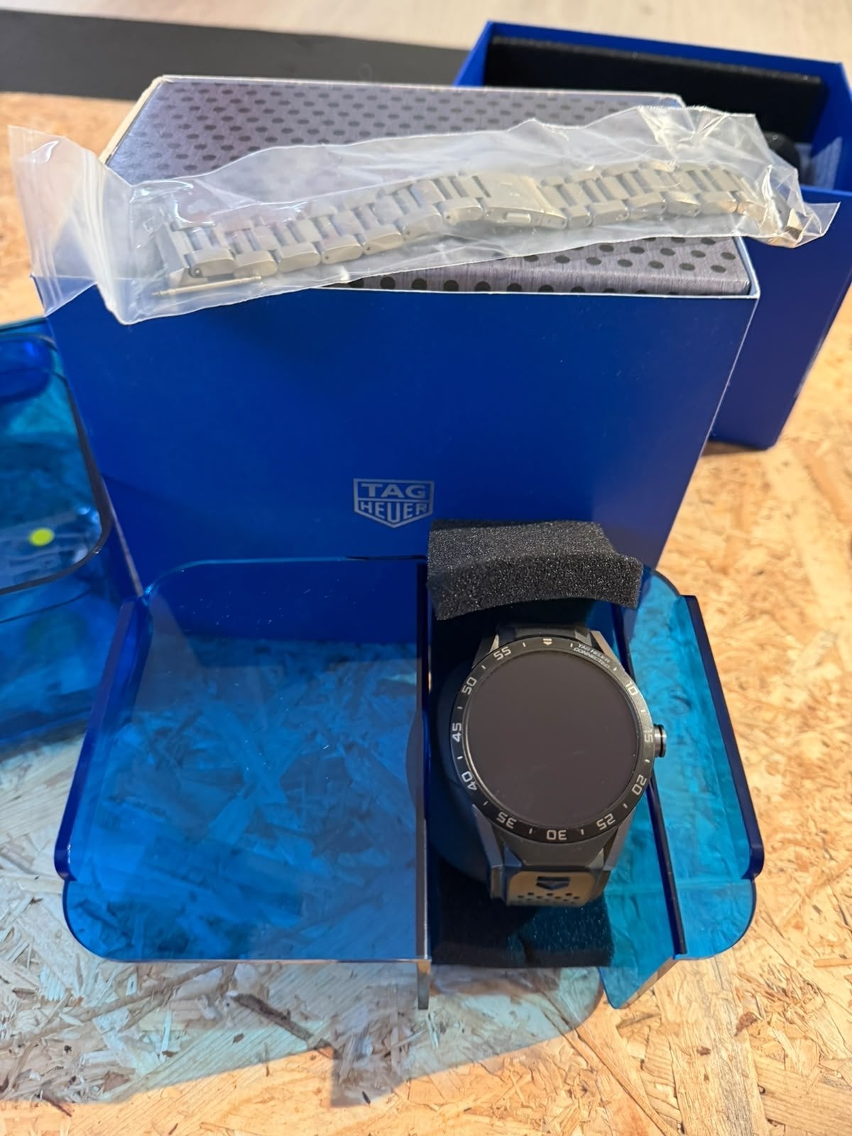 Tag Heuer Connected smartwatch met extra band, Ophalen, Gebruikt, Zwart, IOS
