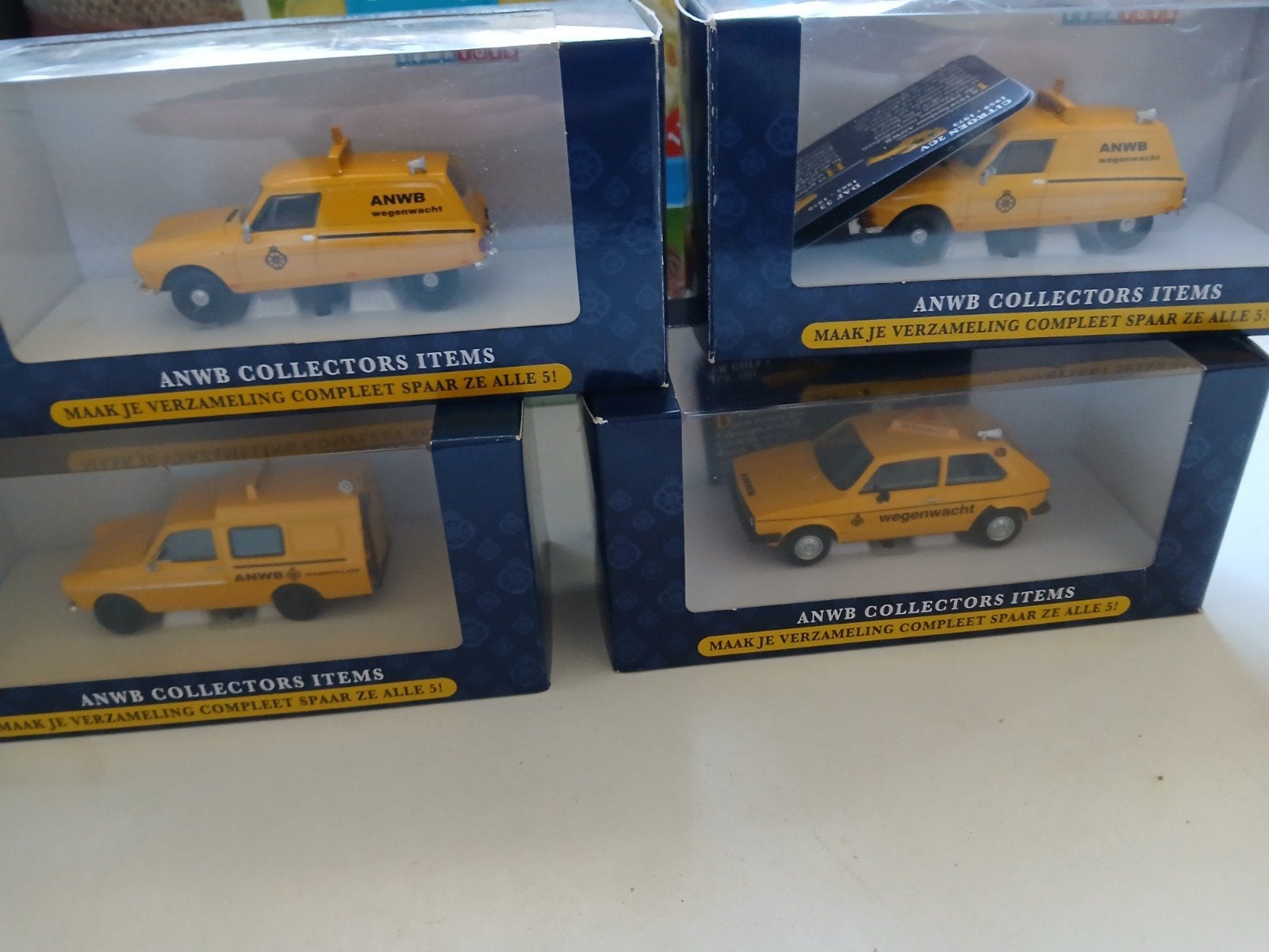 4 x ANWB modellen. Nieuw in doos 1:43, Hobby en Vrije tijd, Modelauto's | 1:43, Ophalen of Verzenden, Nieuw, Auto, Overige merken
