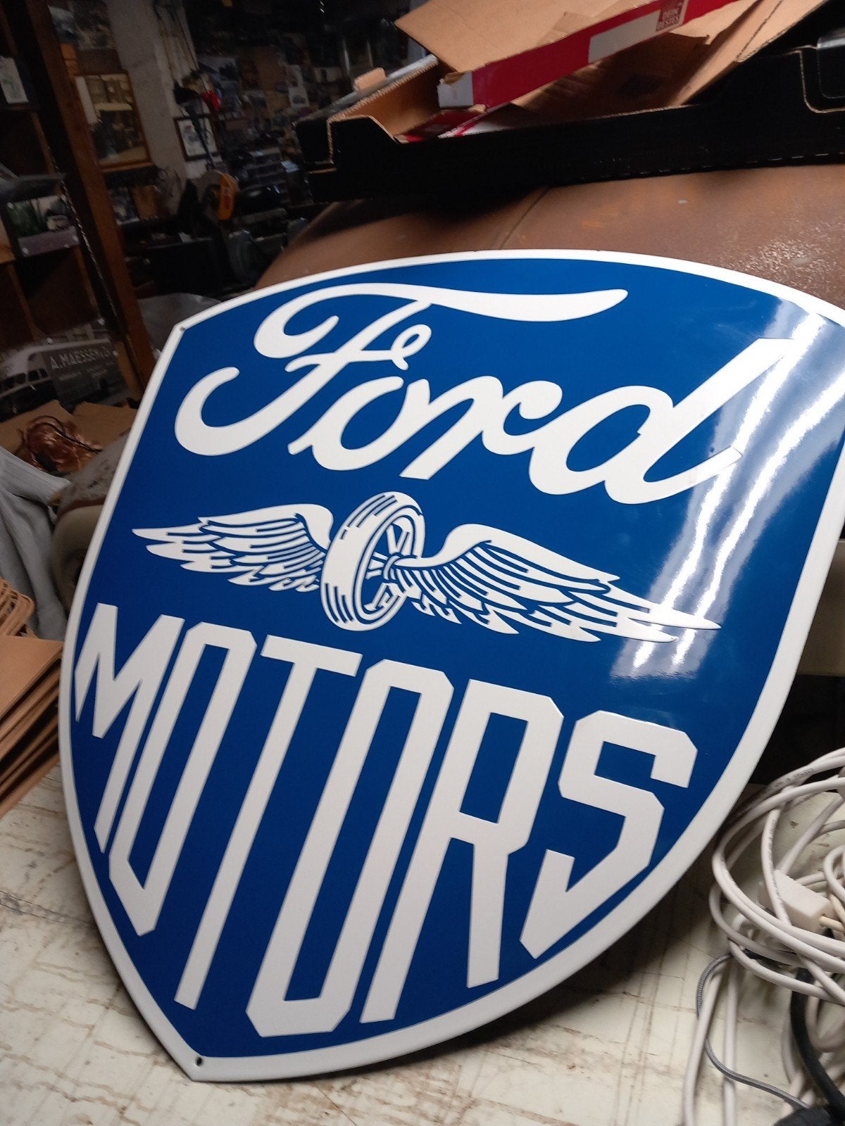 super mooi groot emaile bord  70x66cmFord Motors, Ophalen of Verzenden, Zo goed als nieuw, Reclamebord