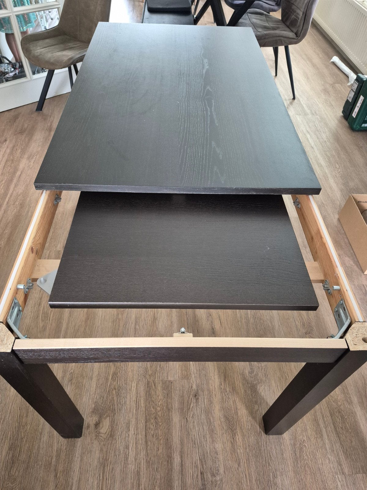 Ikea IKEA LANEBERG uittrekbare tafel 130/190x80 cm., Ophalen, Rechthoekig, 100 tot 150 cm, 50 tot 100 cm