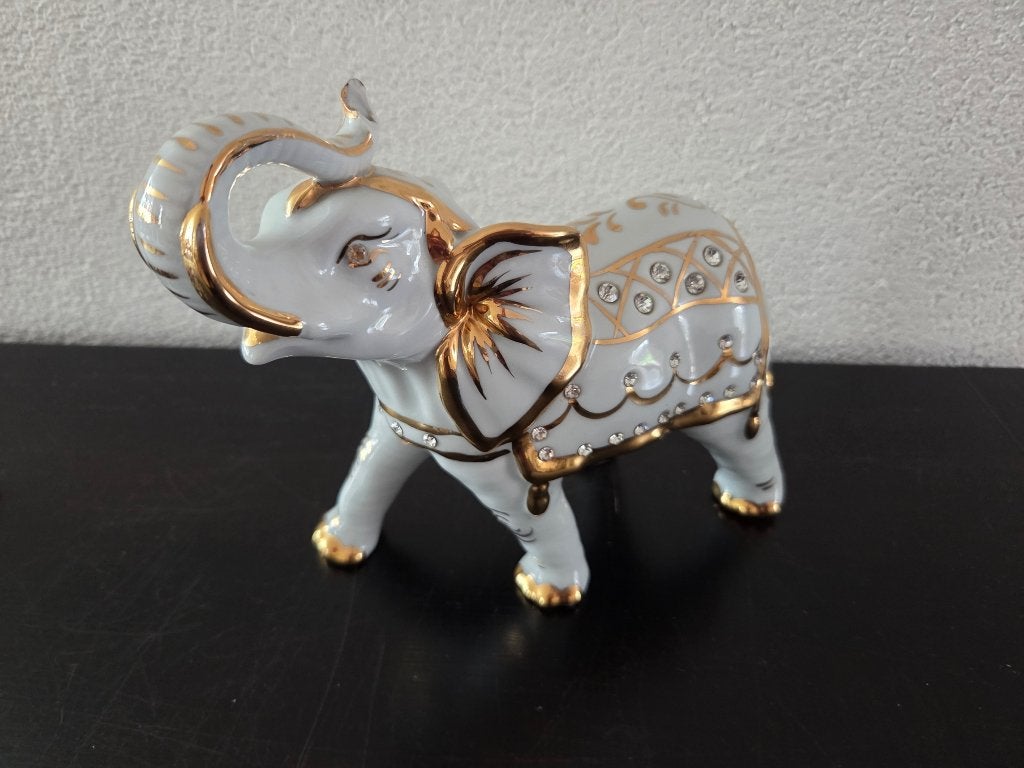 Capodimonte vintage porselein olifant, porseleine olifanten, Ophalen of Verzenden, Zo goed als nieuw, Dier