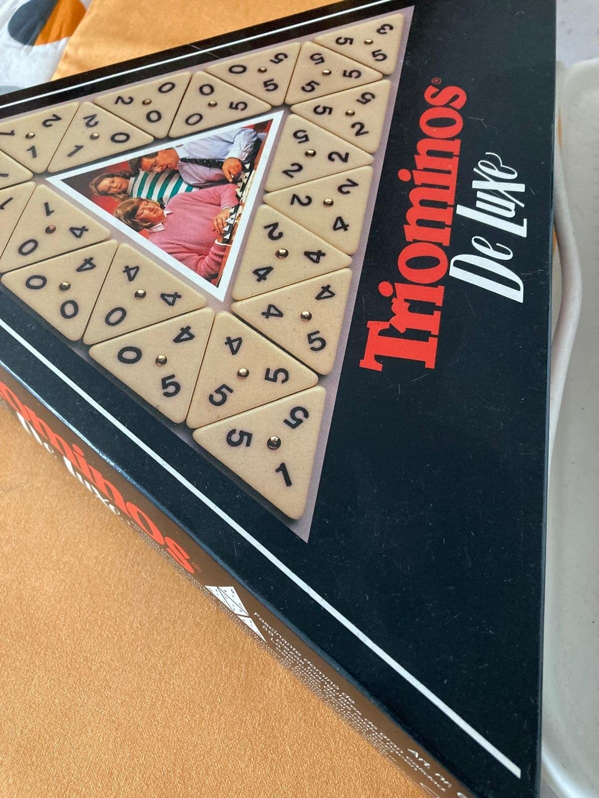 Triominos De Luxe spel, Drie of vier spelers, Ophalen of Verzenden, Gebruikt, Goliath
