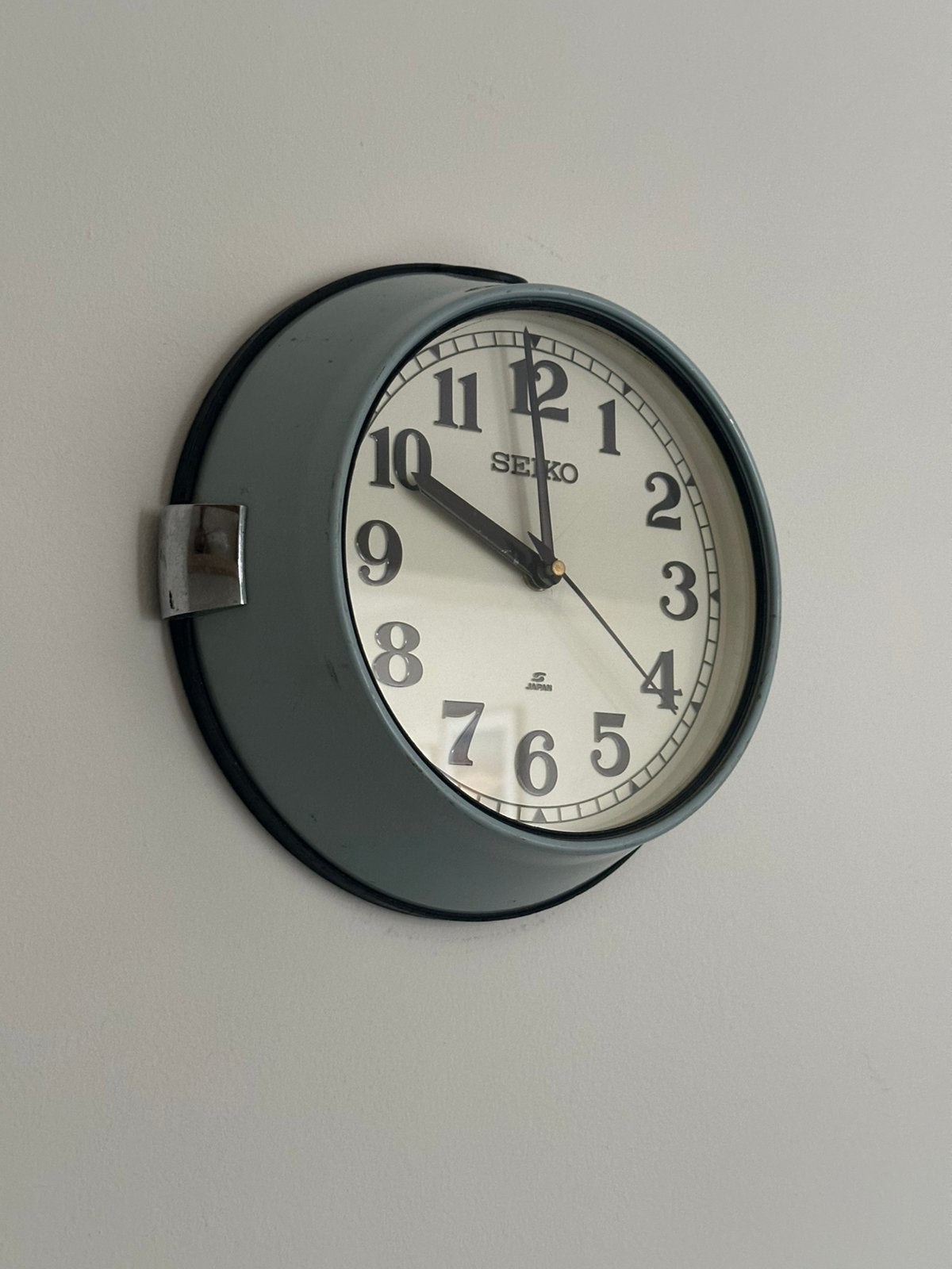 Vintage Seiko scheepsklok - lichtblauw, Ophalen of Verzenden, Gebruikt, Wandklok