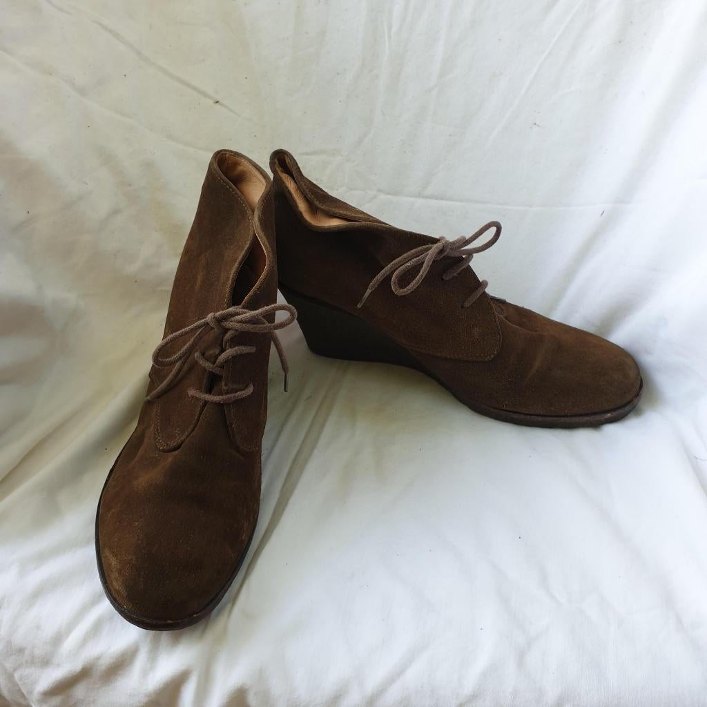 Stoere leren damesschoenen, sleehak mt 5 (38) merk Gabor, Bruin, ., Ophalen of Verzenden, .