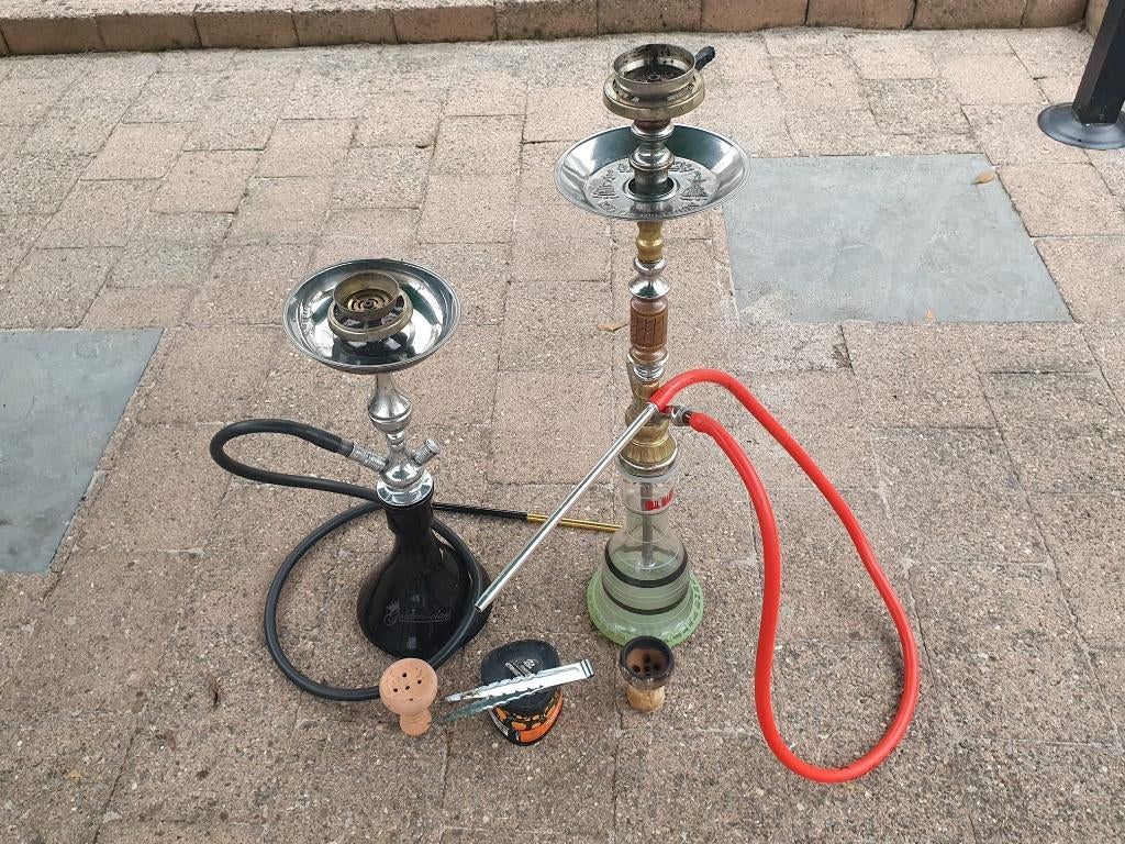 Sisha Waterpijpen Set - Compleet 2 stuks, Ophalen of Verzenden, Gebruikt, (Water)pijp