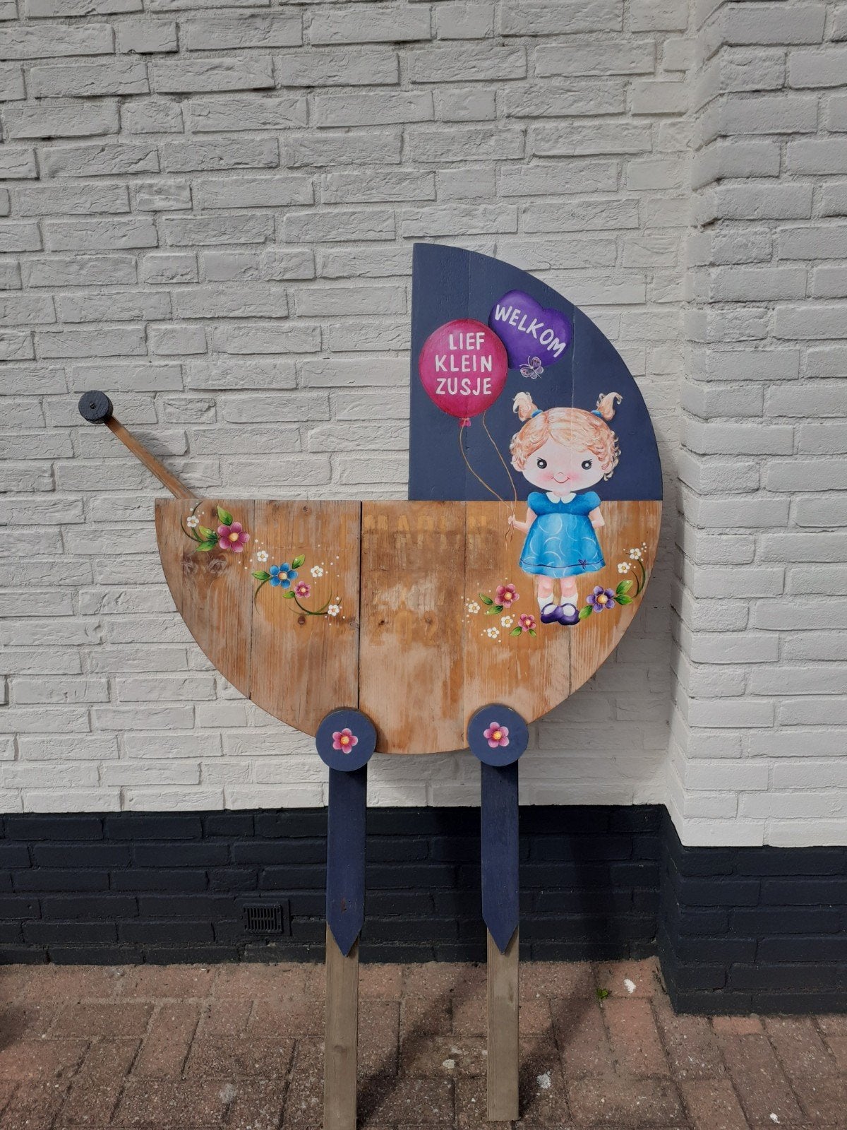 Mooie geboorte bord, Ophalen, Gebruikt, Geboortebord