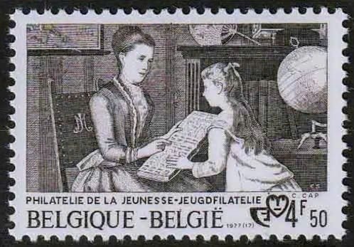 België 1977 - OBP 1869 - Jeugdfilatelie, Frankeerzegel, Ophalen of Verzenden, Postfris, Postfris