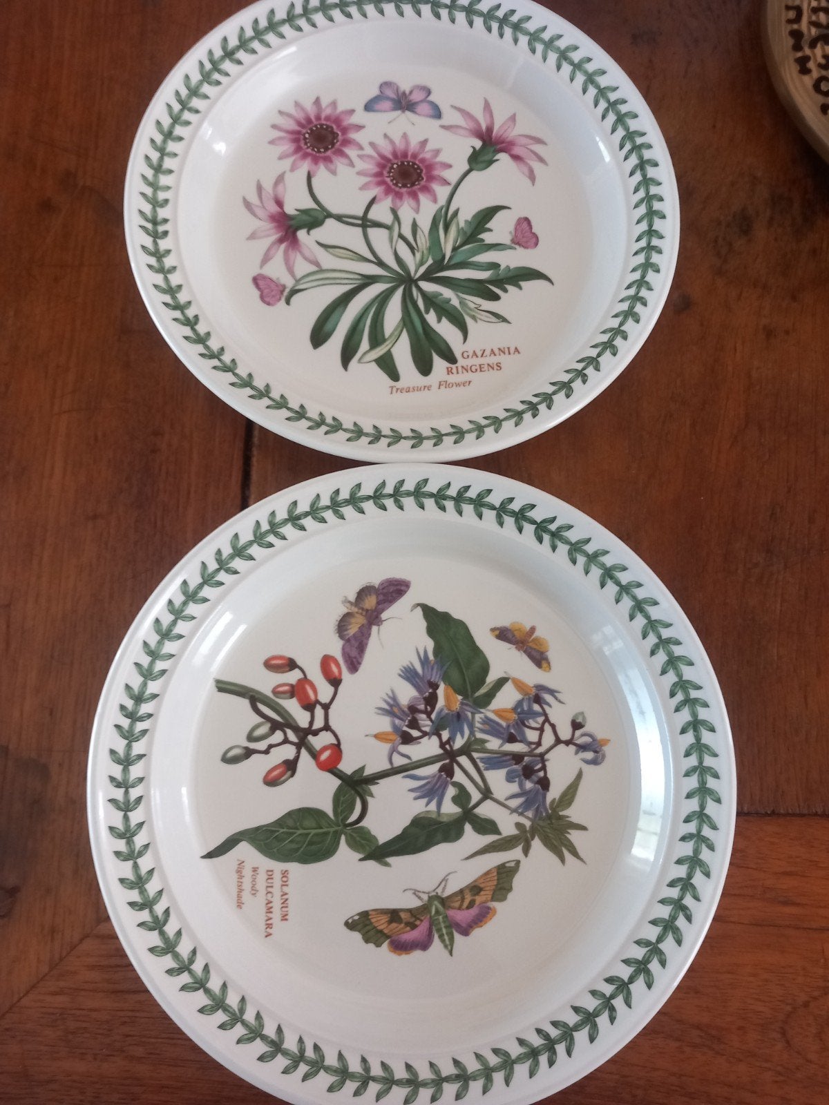 8 Portmeirion Botanic Garden ontbijt-/saladeborden, Antiek en Kunst, Antiek | Servies los, Ophalen of Verzenden