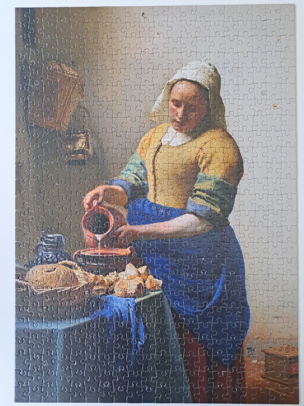 Puzzel 500 stukjes Johannes Vermeer Het Melkmeisje, Ophalen of Verzenden, 500 t/m 1500 stukjes, Zo goed als nieuw