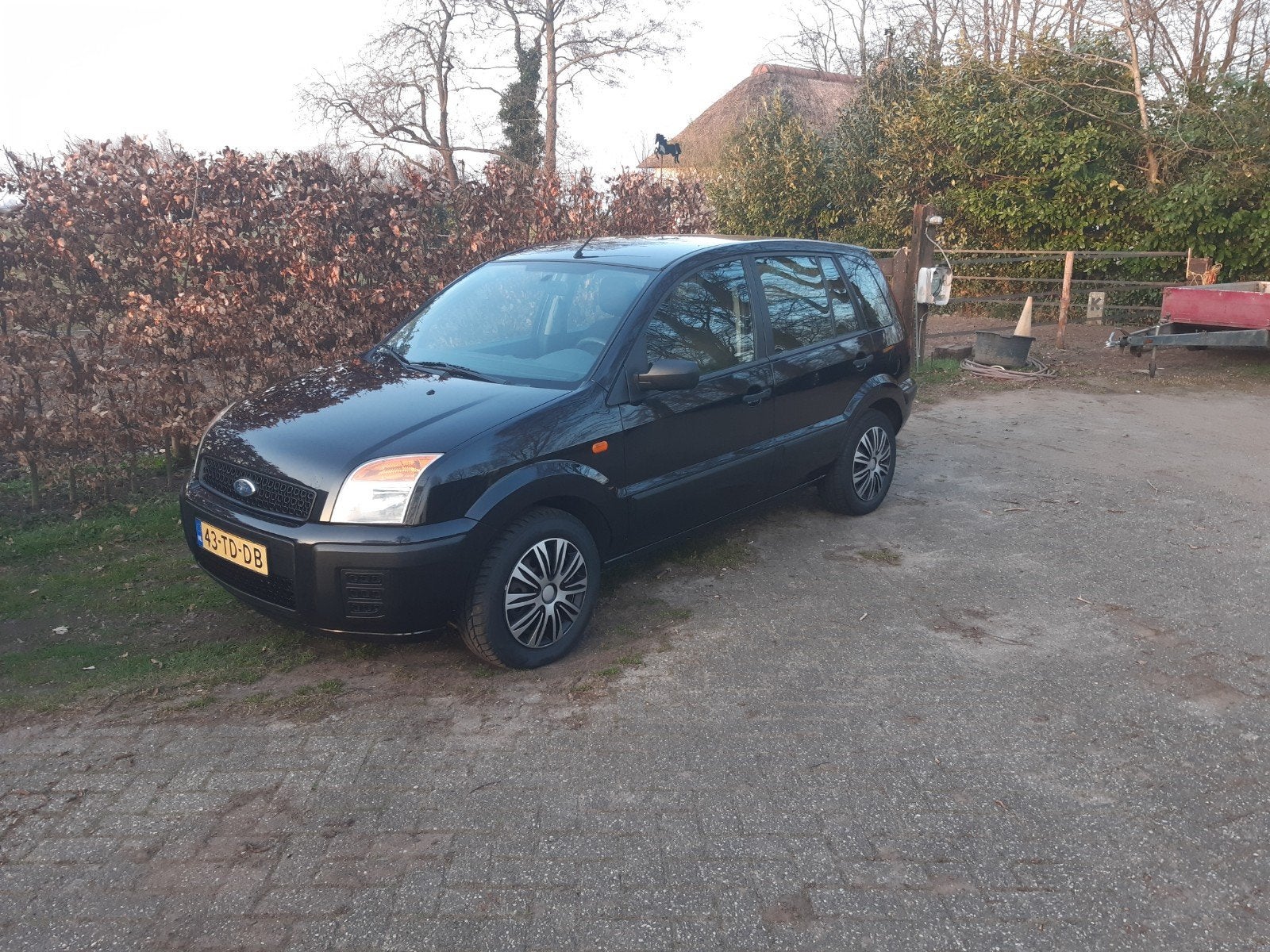 Ford Fusion 1.4 16V 2006 Zwart, Auto's, Ford, Bedrijf, Fusion, ABS, Benzine, C, Hatchback, Handgeschakeld, Origineel Nederlands