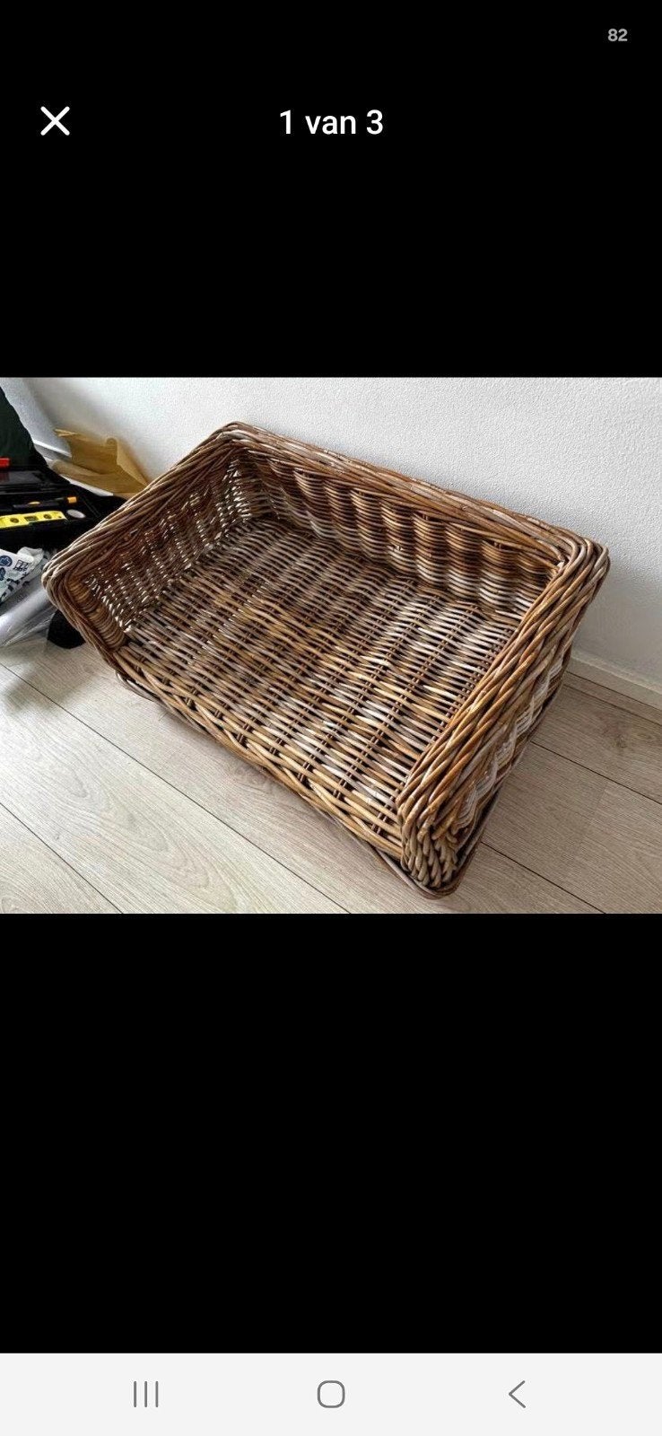 spoed grote rieten hondenmand hondenbed, Dieren en Toebehoren, Ophalen, Riet