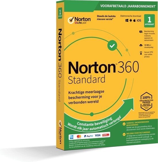 Norton 360 complete beveiliging zonder abonnement, Verzenden, Nieuw, NORTON, MacOS