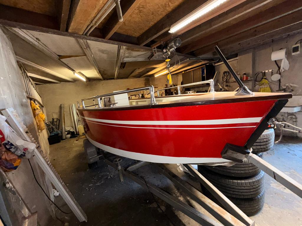 Sloep + trailer + Yamaha 9.9pk 4-takt | Opknapper, Watersport en Boten, Ophalen, Gebruikt, 4 m, Elektrische start