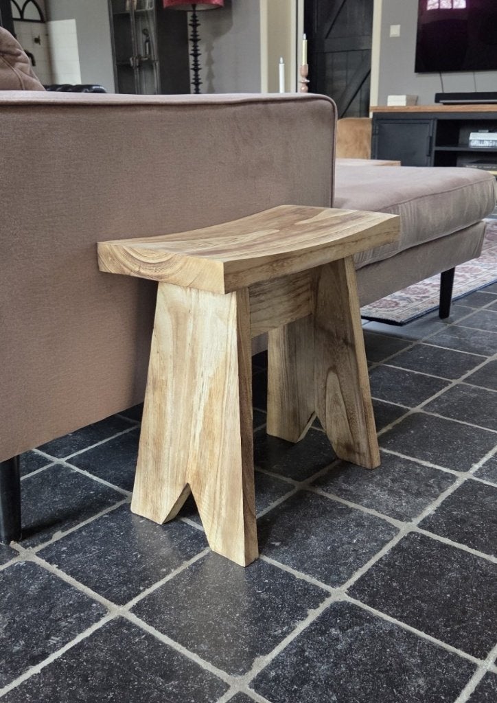 Mooie houten bankjes bijzettafel krukje landelijk sober, Minder dan 50 cm, Landelijk sober, Nieuw, Minder dan 50 cm