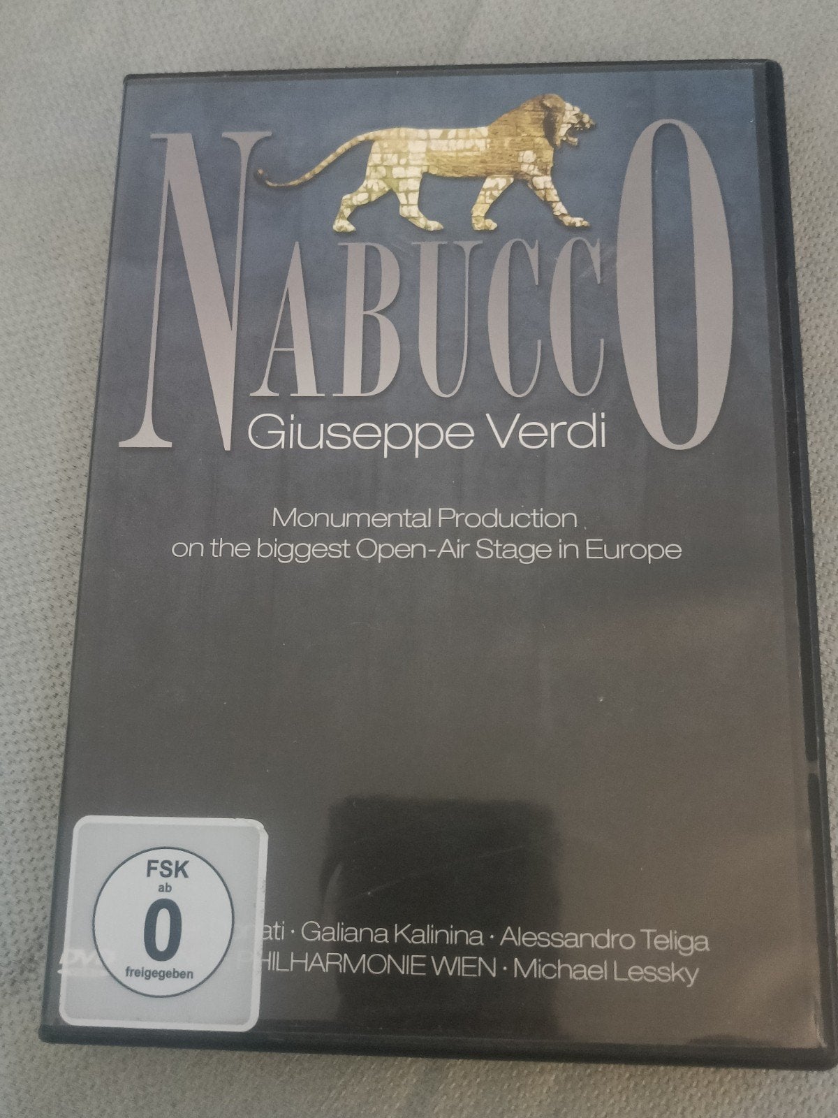 Nabucco - Giuseppe Verdi DVD (Opera), Cd's en Dvd's, Gebruikt, Alle leeftijden, Inclusief doosje, Ophalen of Verzenden