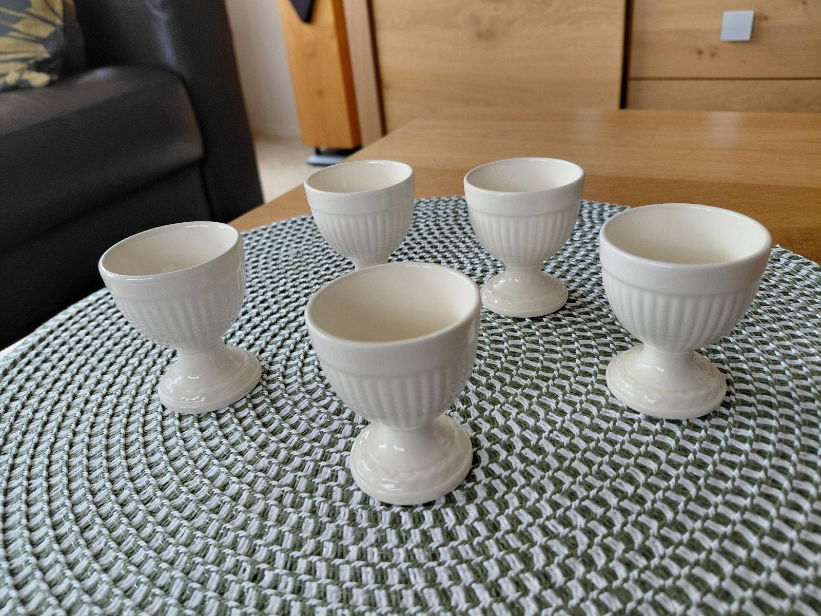 5 Wedgwood eierdopjes - Helemaal gaaf, Huis en Inrichting, Keuken | Servies, Overige typen, Ophalen of Verzenden, Zo goed als nieuw