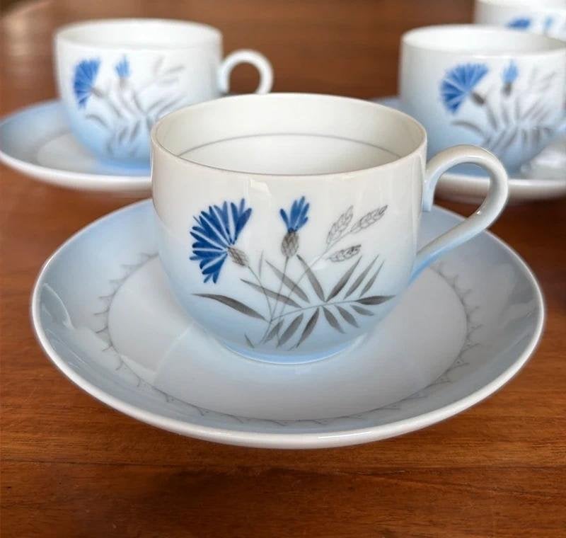Bing & Grondahl koffieservies korenbloem 7 persoons, Ophalen of Verzenden, Zo goed als nieuw, Overige stijlen, Kop(pen) en/of Schotel(s)