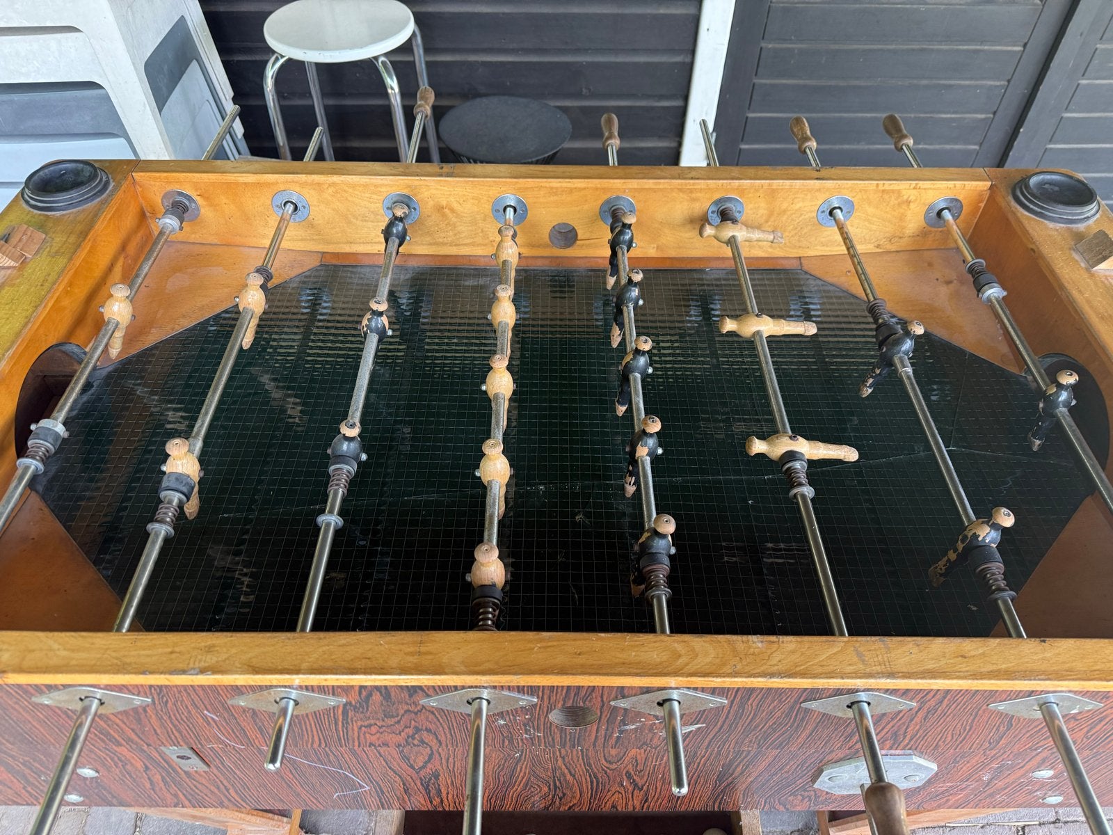 Vintage Topper Tafelvoetbaltafel - Houten Design, Ophalen, Gebruikt