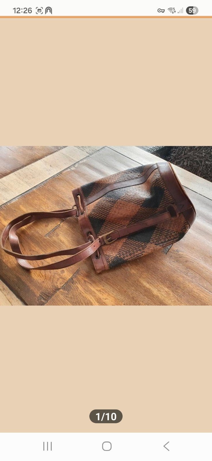 Stevige echt leren schoudertas van ORIGINAL BODY BAG, Overige merken, Gebruikt, Bruin, Ophalen of Verzenden