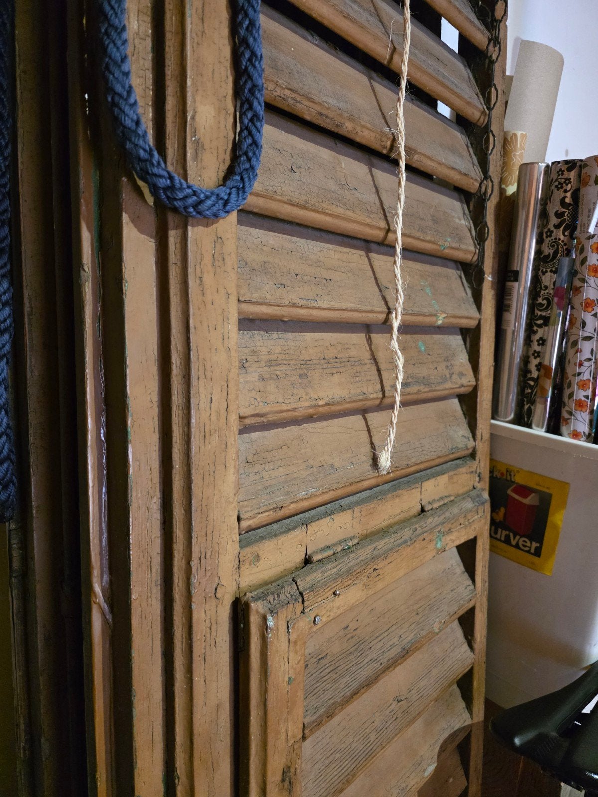 Vintage houten luiken - decoratief en sfeervol, Ophalen of Verzenden