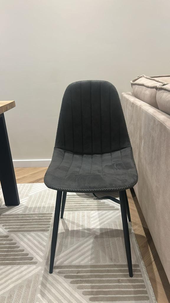 6 eetkamerstoelen grijs, Huis en Inrichting, Stoelen, Ophalen of Verzenden, Zo goed als nieuw, Grijs
