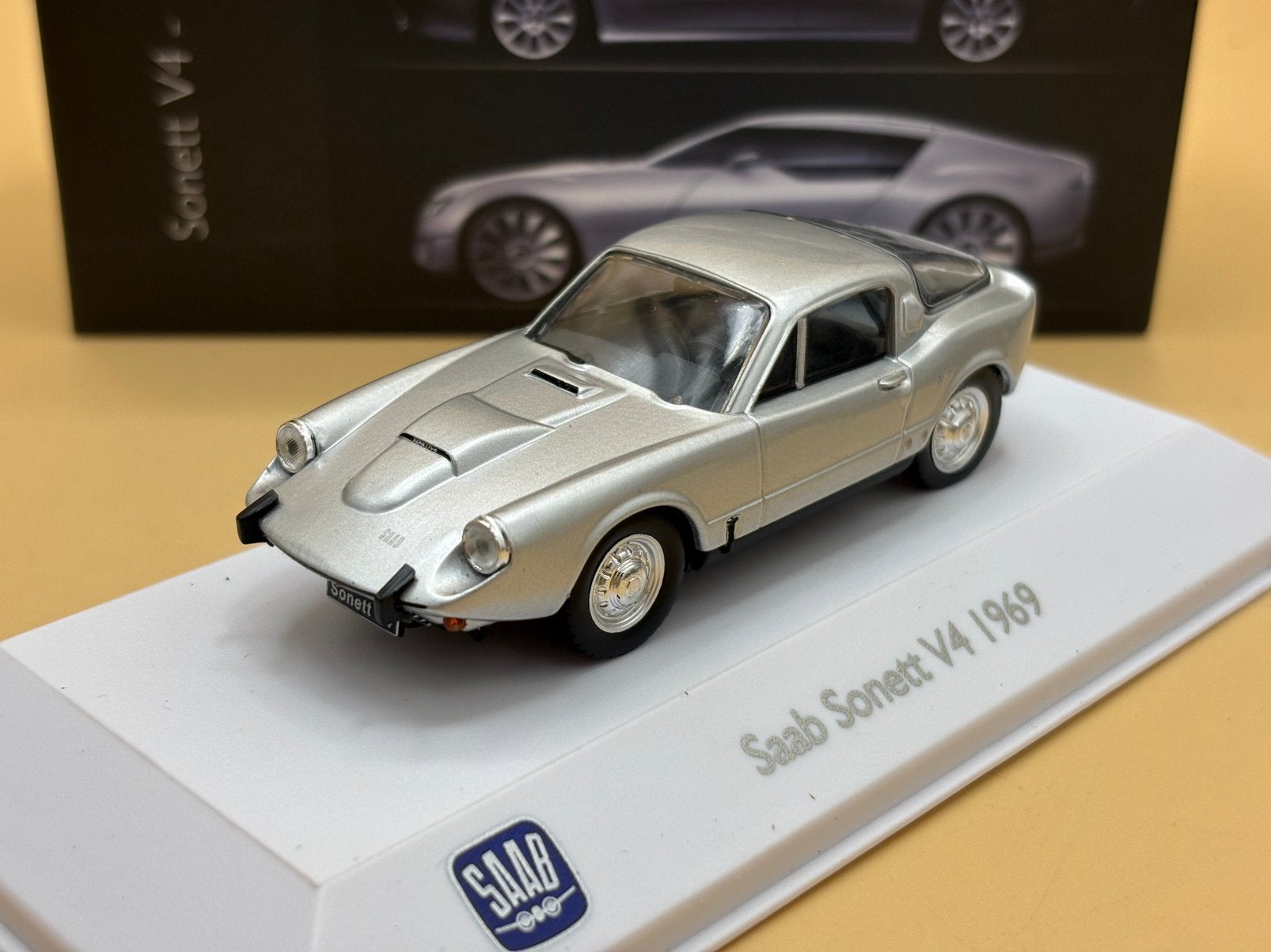Saab Sonett V4 1969 1:43 Saab Collection, Ophalen of Verzenden, Nieuw, Auto, Overige merken