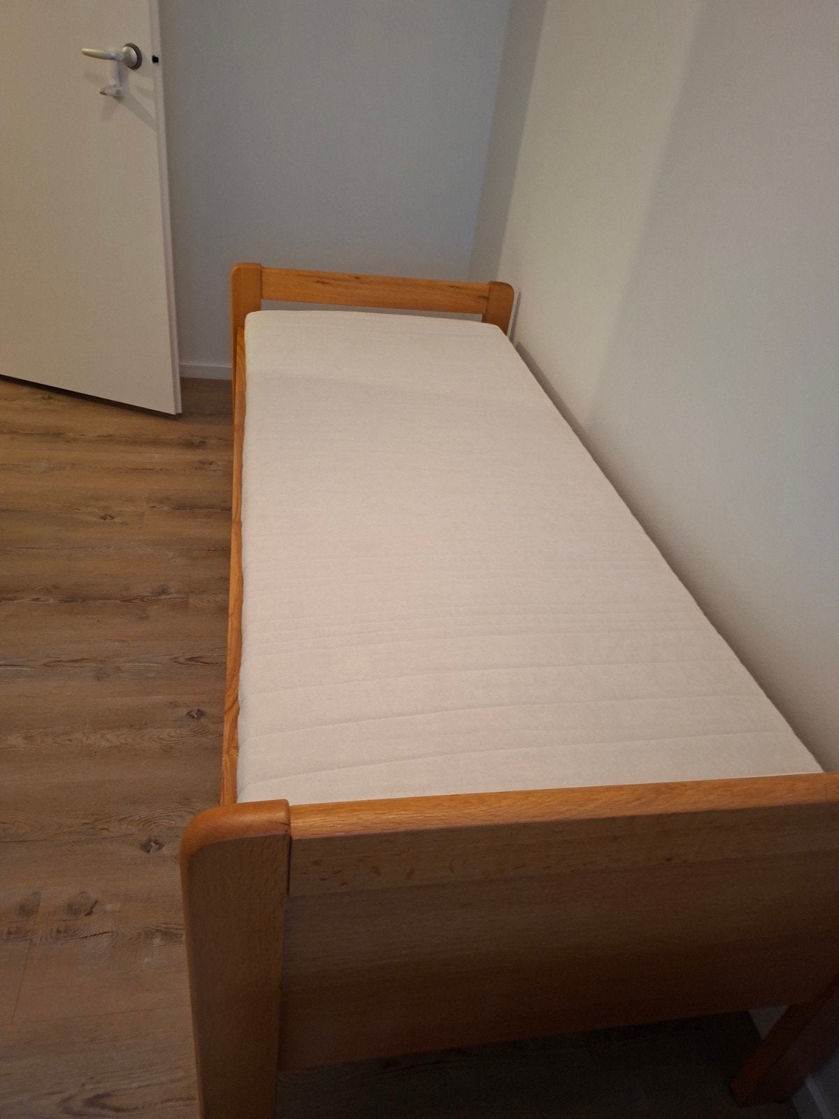 1 pers bed, Ophalen, 90 cm, Eenpersoons, Wit