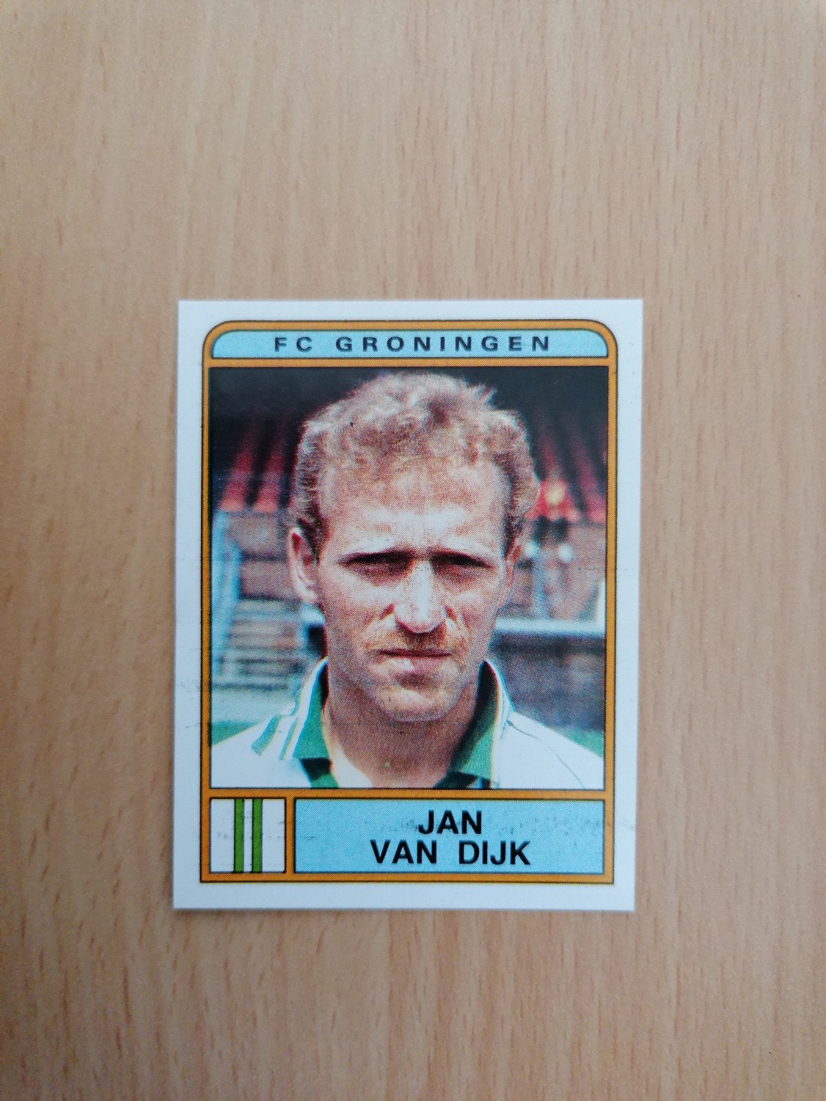 Panini Voetbal 84 #150 Jan van Dijk-FC Groningen., Ophalen of Verzenden, Zo goed als nieuw, Sticker