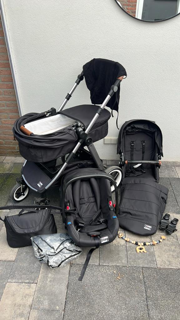 Ding Combiwagen 3-in-1 met verschillende accessoires, Gebruikt, Combiwagen, Met autostoeltje, Ophalen