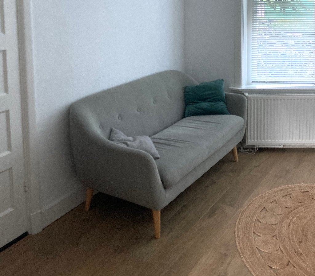 Bank Jysk lichtgrijs, Ophalen, Modern, Scandinavisch, 150 tot 200 cm, Tweepersoons