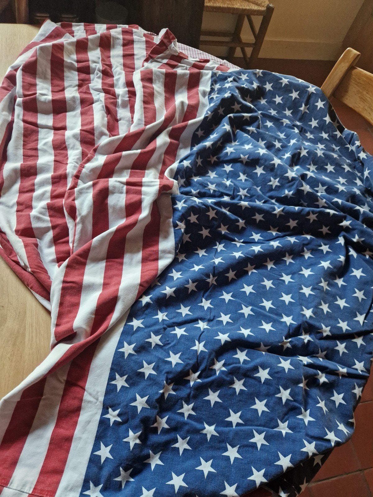 DEKBEDOVERTREK 🇺🇸 EENPERSOONS AMERICAN VLAG, Ophalen of Verzenden, Eenpersoons, Dekbedovertrek