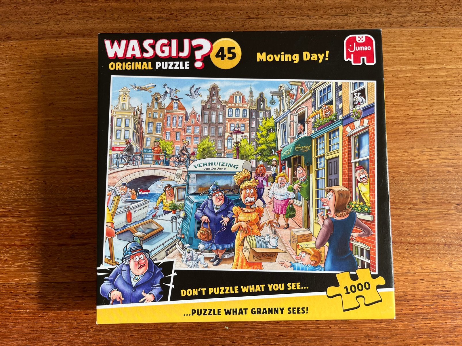 Wasgij Original 45 Moving day 999 stukjes - of ruilen, Ophalen, 500 t/m 1500 stukjes, Zo goed als nieuw, Legpuzzel