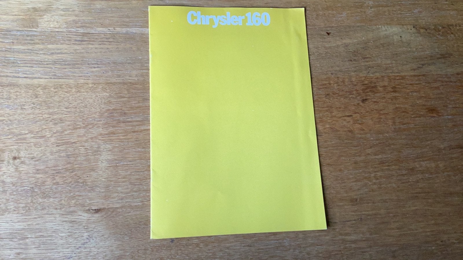 Chrysler 160 brochure - Zeldzaam exemplaar, Ophalen of Verzenden, Zo goed als nieuw, Overige merken