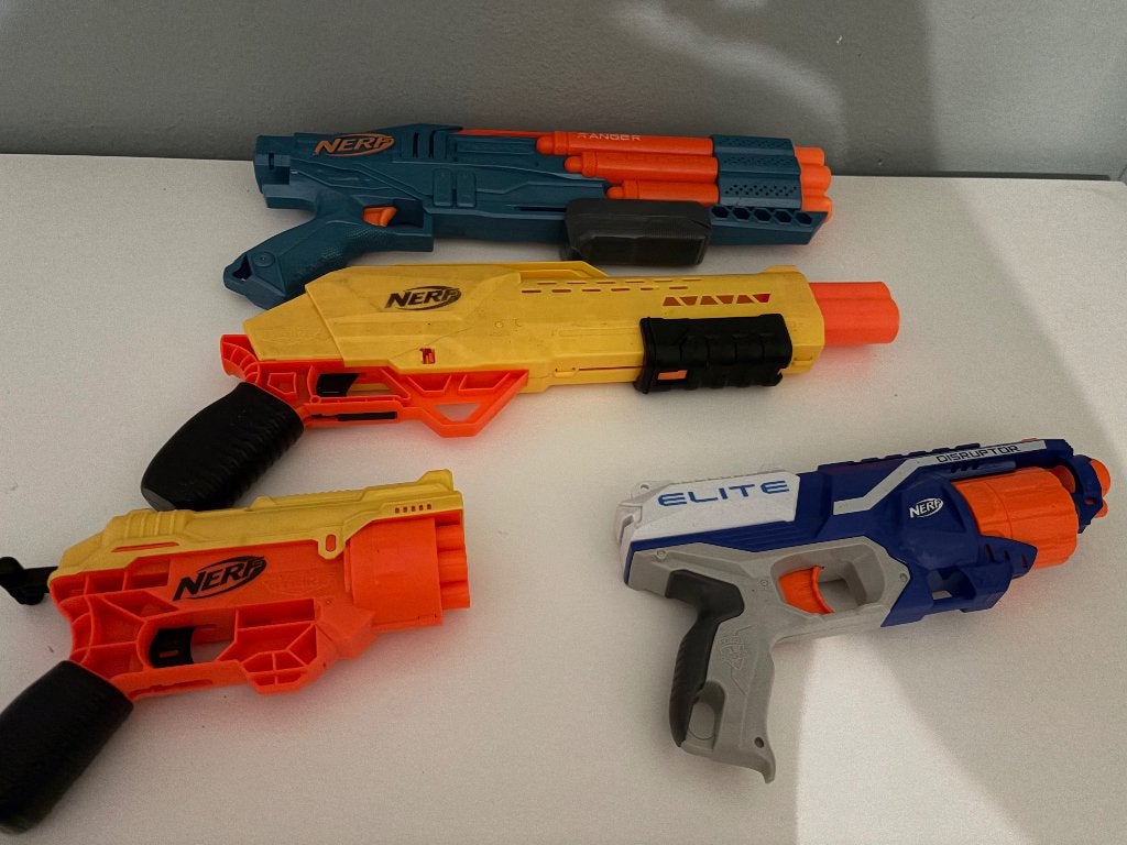 Setje van 4 nerf blasters, Kinderen en Baby's, Ophalen, Gebruikt