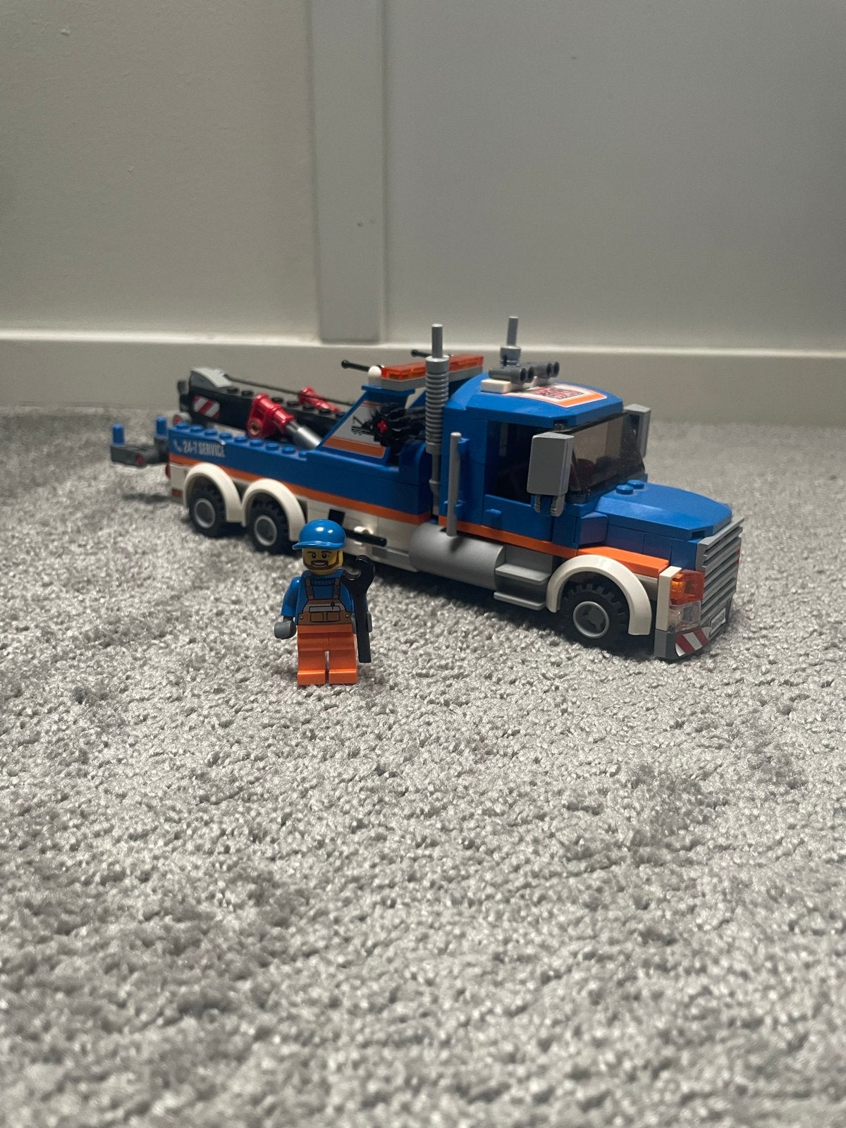 Lego City Takelwagen 60056 met minifiguur en instructies, Ophalen, City, Lego, Zo goed als nieuw