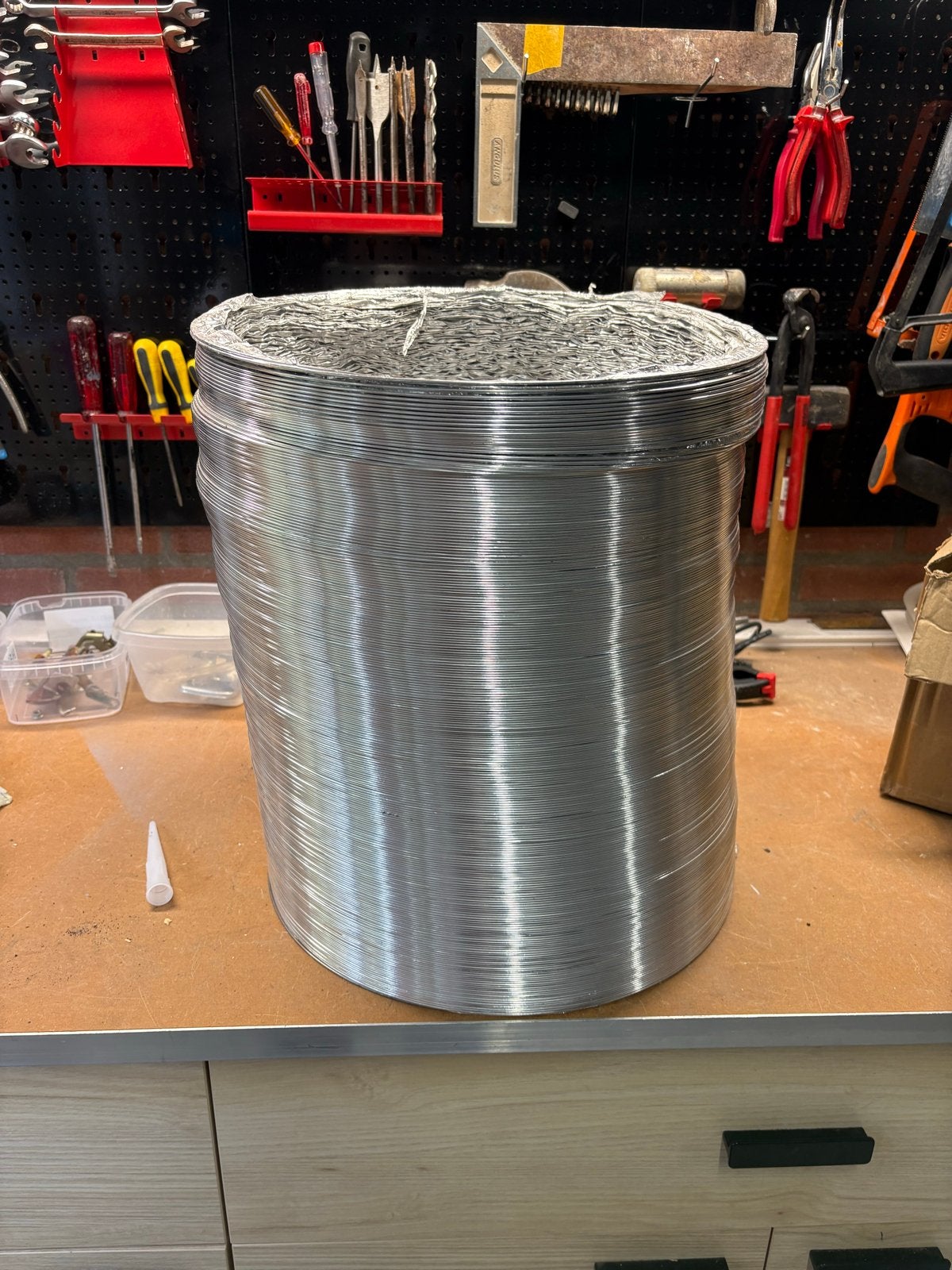 aluminium flexibele slang Ø 356mm +/- 8 meter, Ophalen, Zo goed als nieuw