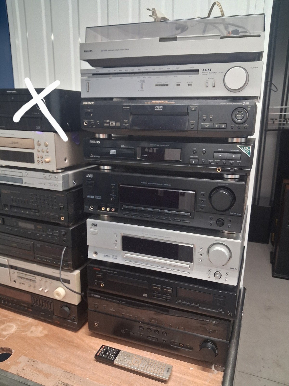 Partij audio apparatuur: defect en werkend, Audio, Tv en Foto, Stereo-sets, Losse componenten, Niet werkend, Tuner of Radio, Ophalen