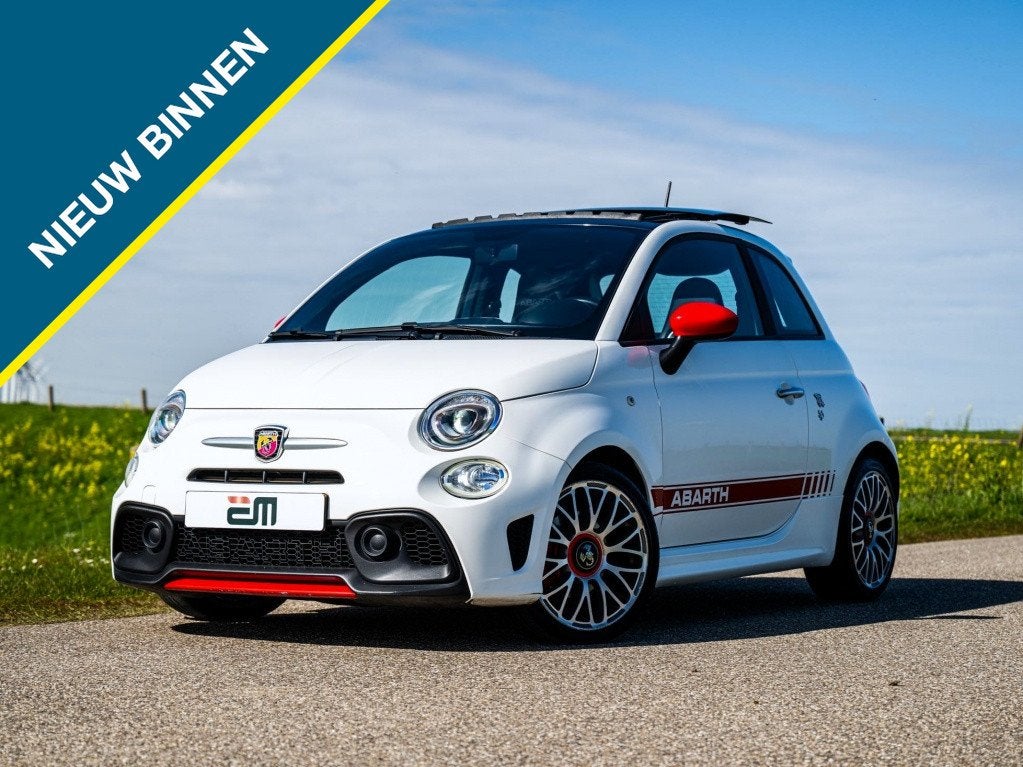 Fiat 500 1.4 170Pk Abarth 595 Pano Leder (bj 2017), Voorwielaandrijving, 4 cilinders, Wit, Bedrijf