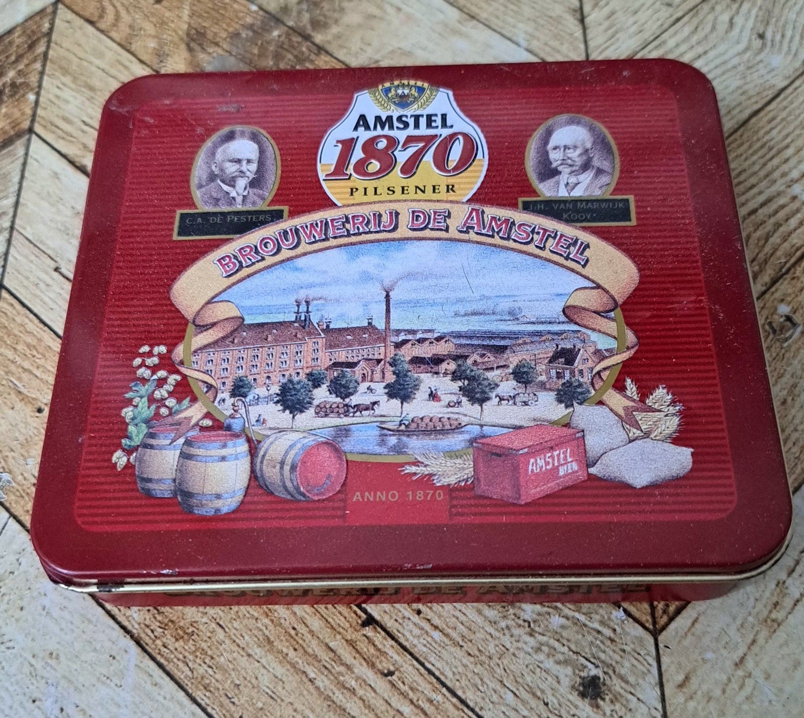 nieuw oud amstel bier blikje met oude bierviltjes, Ophalen of Verzenden, Nieuw, Viltje(s), Amstel