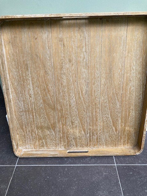 Riverdale dienblad- plantenblad, Huis en Inrichting, Woonaccessoires | Dienbladen, Ophalen, Zo goed als nieuw, Vierkant, Hout