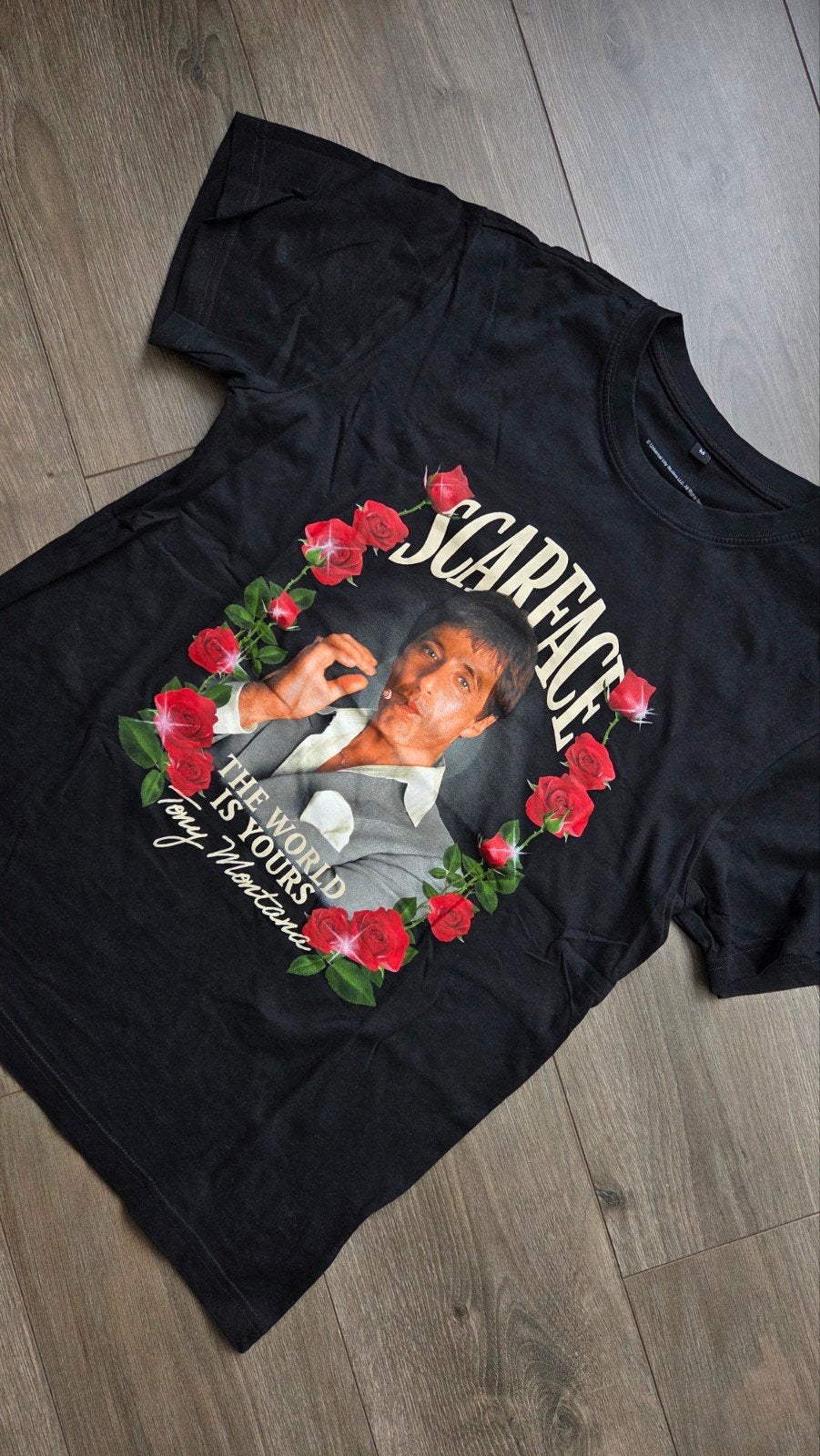 Scarface Tony Montana T-shirt Zwart Maat M, Onbekend, Maat 48/50 (M), Zwart, Ophalen of Verzenden