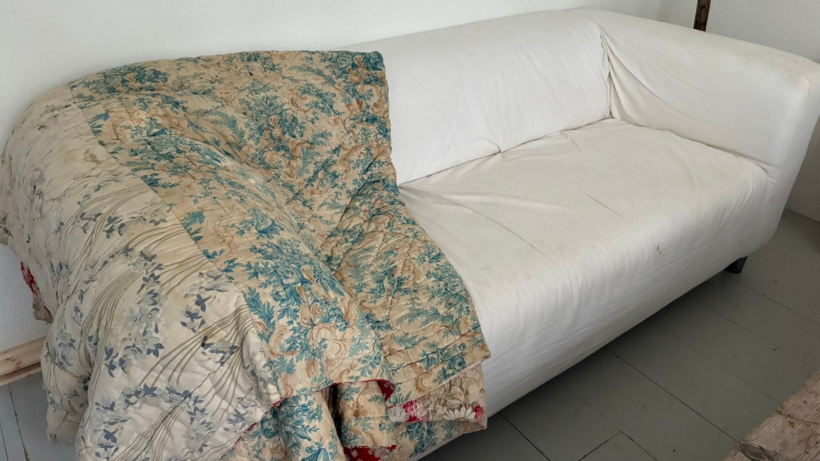 Ikea Klippan bank roomwitte hoes, Huis en Inrichting, Ophalen, Gebruikt, 150 tot 200 cm, Tweepersoons