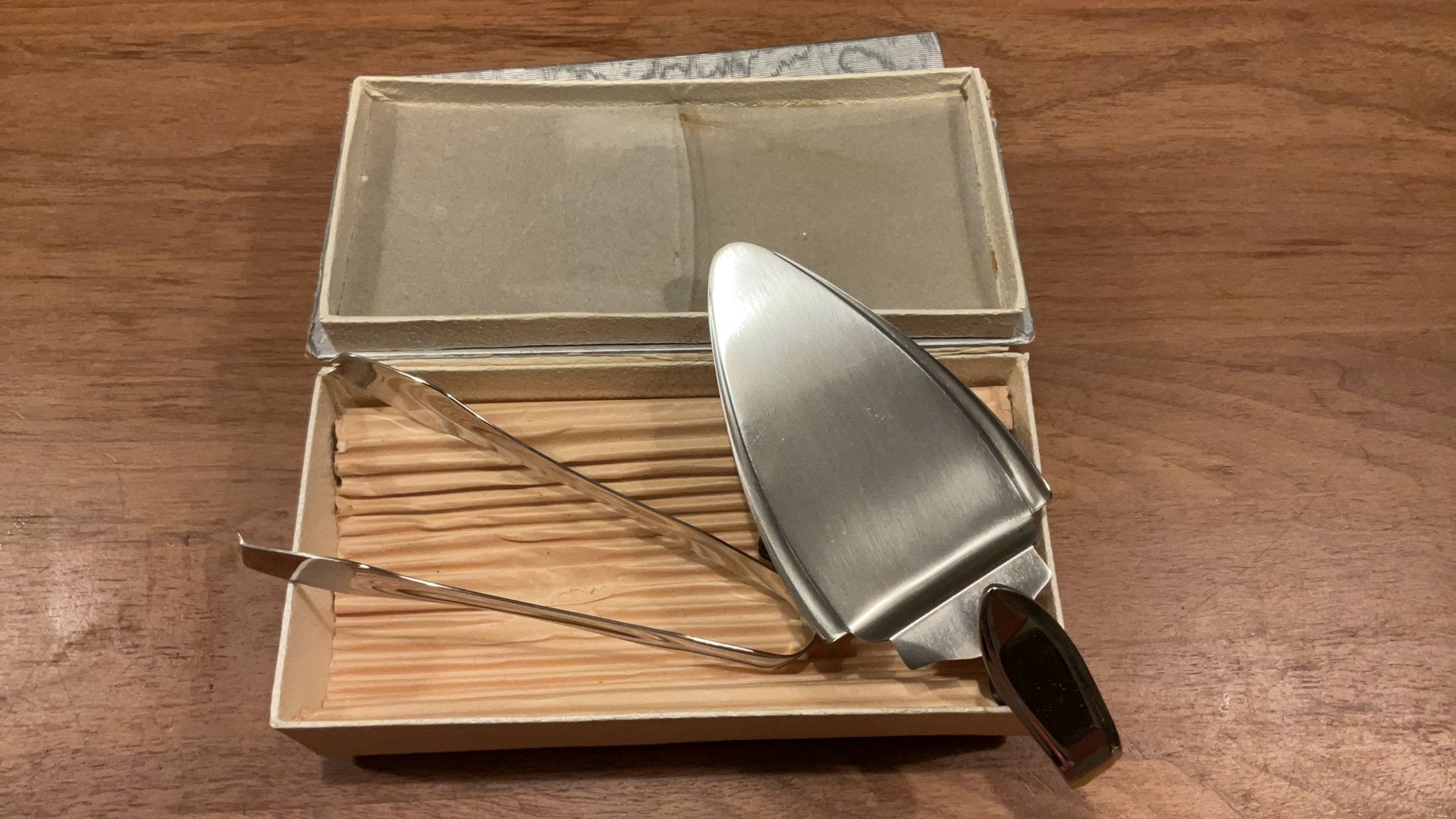 VIntage Gero Zilmeta taartschep met suikertang, Antiek en Kunst, Ophalen of Verzenden