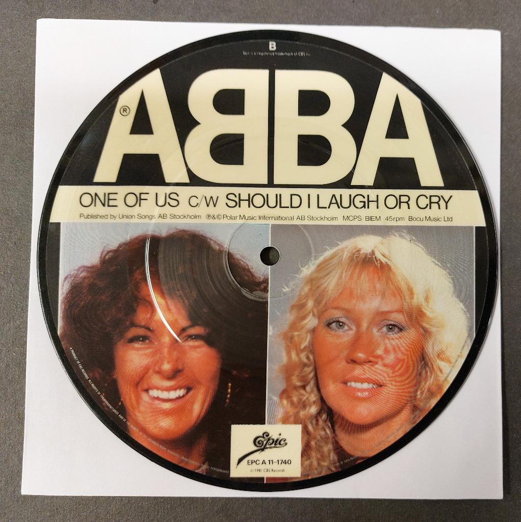 ABBA VINYL PICTURE DISC SINGLE One Of Us 1981 origineel, Picture disc, Verzenden, Gebruikt, Pop