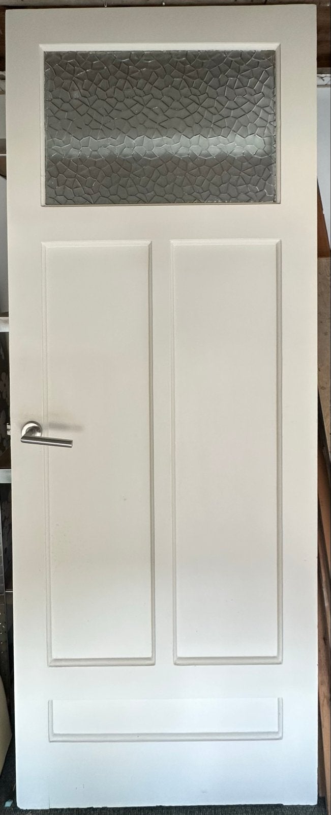 Jaren 30 Binnendeur, wit, 210x82cm, Doe-het-zelf en Verbouw, Deuren en Horren, Ophalen, Gebruikt, 80 tot 100 cm, Binnendeur