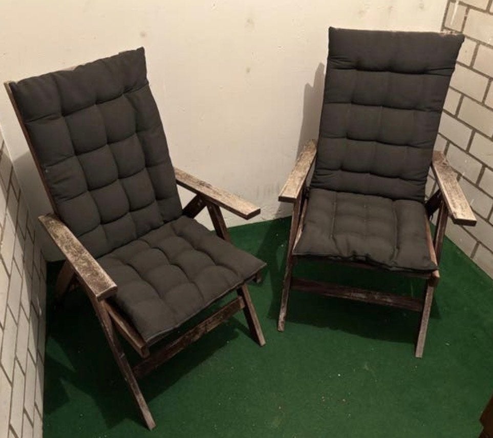 2x Ikea Applaro tuinstoelen met kussens, Tuin en Terras, Ophalen, Gebruikt, Hout, Inklapbaar