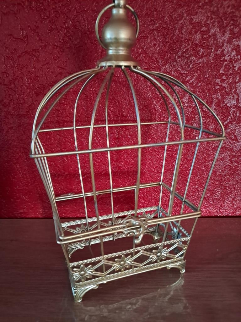 Decoratieve gouden vogelkooi., Ophalen of Verzenden