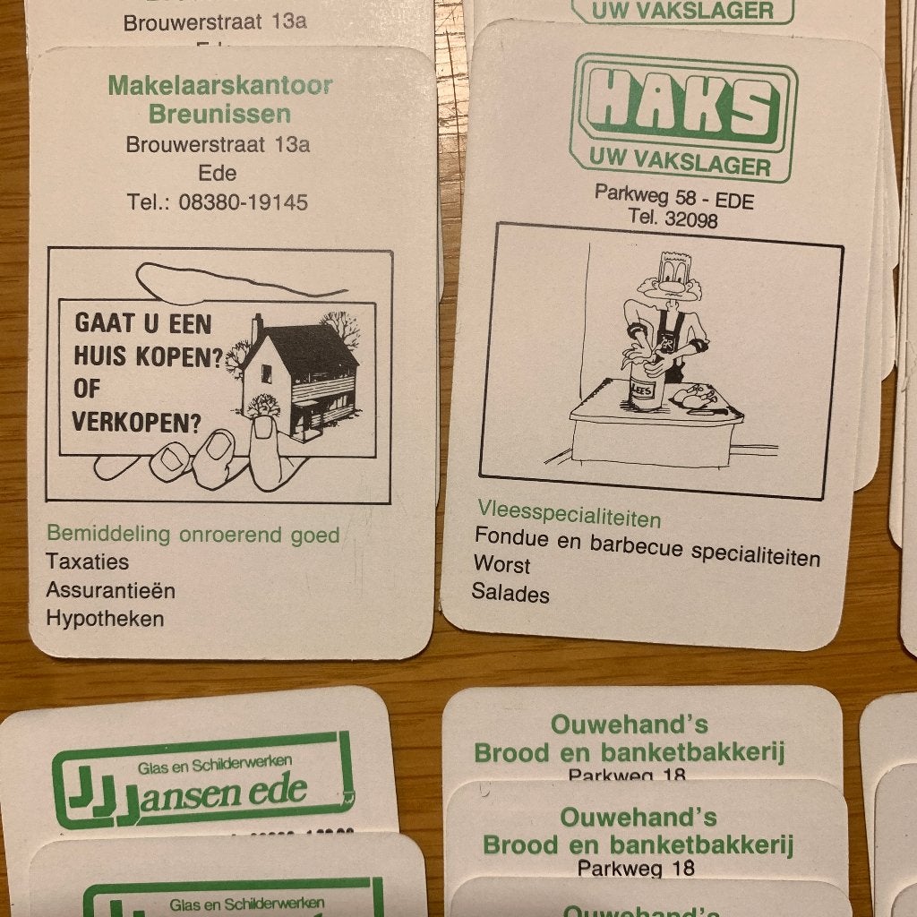 Vintage kwartetspel Ede - Reclame Kwartet bedrijven, Verzamelen, Speelkaarten, Jokers en Kwartetten, Ophalen of Verzenden, Gebruikt